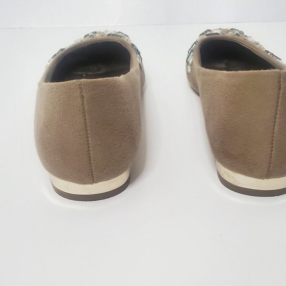 Report Suede Flats with Bling - Picture 5 of 8